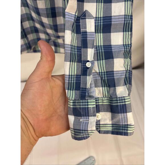 American Eagle Men Classic Plaid Long Sleeve Button-Down Shirt Multicolor Size S - Picture 5 of 9